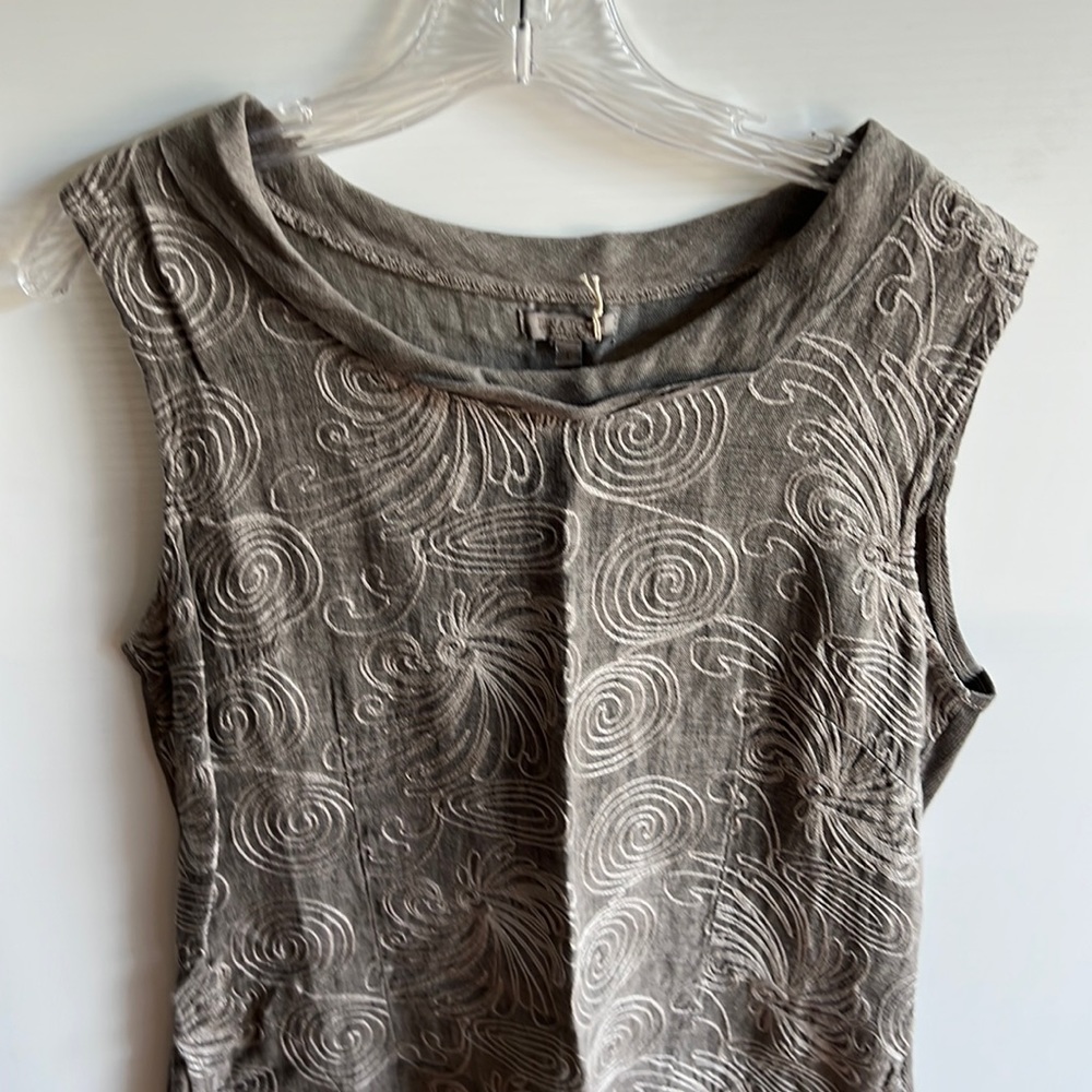 NWOT Gray linen dress size large. Made in Italy